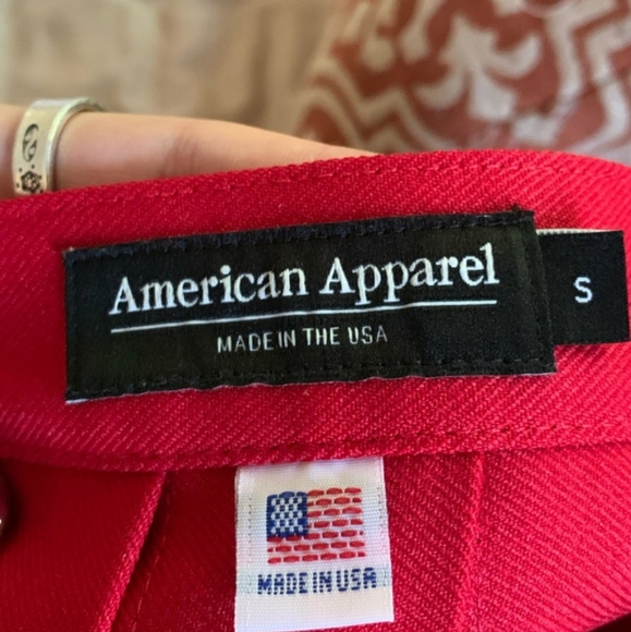 american apparel pleasted tennis skirt red - Picture 2 of 2